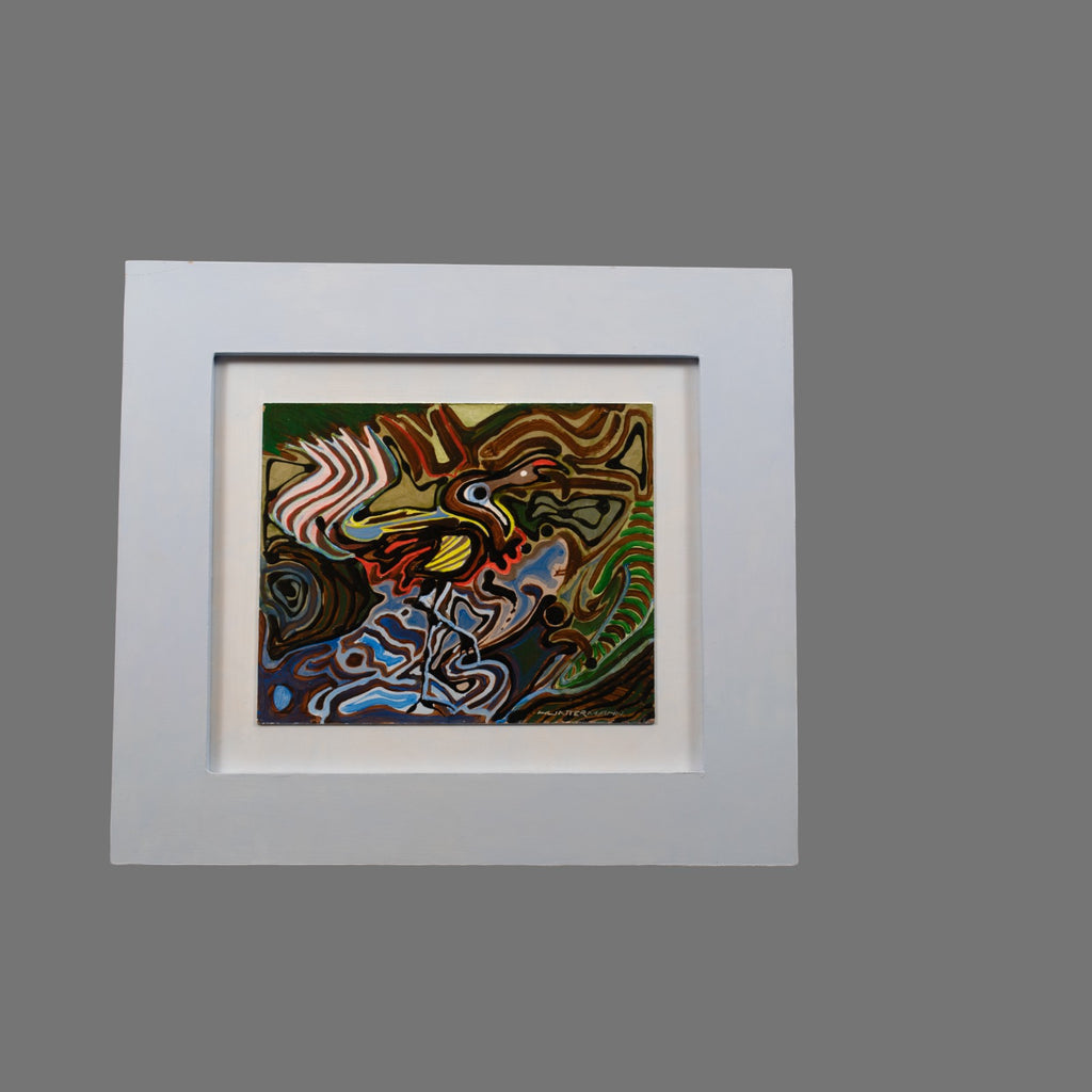 Contemporary Painting Oil/Acrylic on board, 'Dodo' signed, Spate Huntermann
