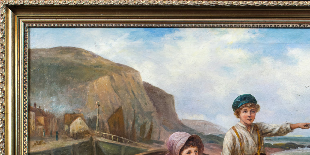 Painting, 'Waiting for Papa', G Turner, Oil on canvas
