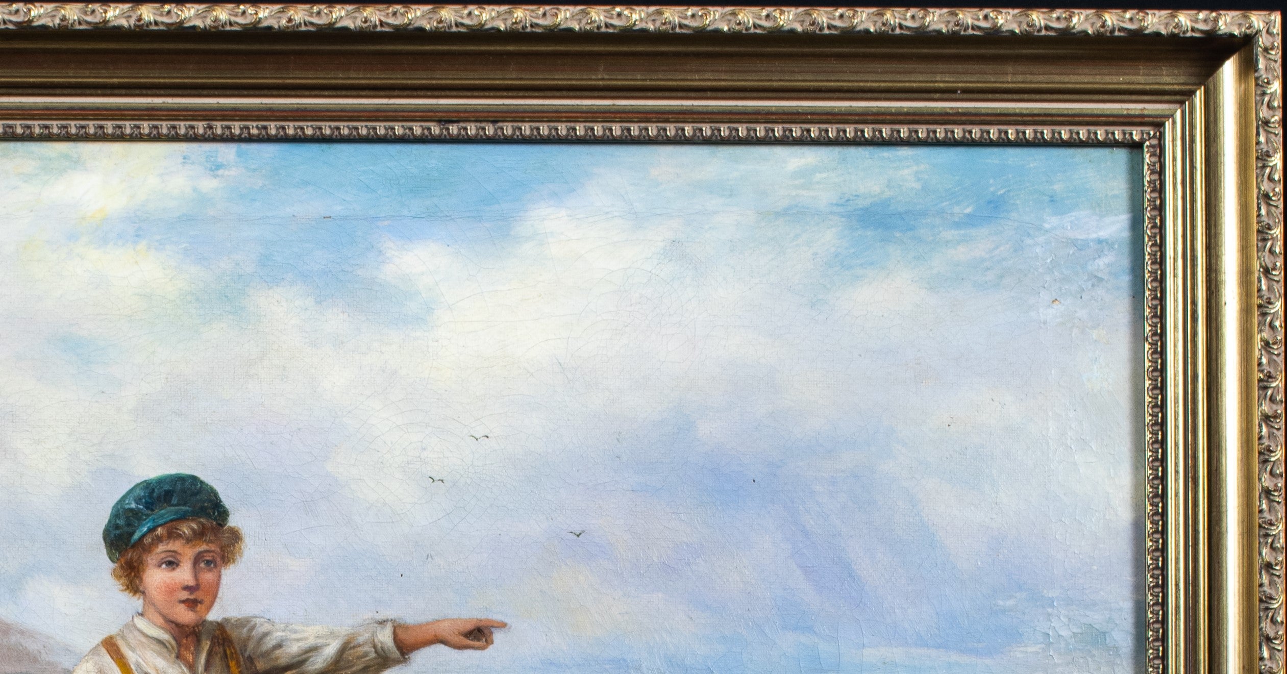 Painting, 'Waiting for Papa', G Turner, Oil on canvas
