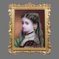 Watercolour, 19th century, Spanish Princess, Gilt framed
