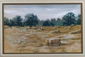 Water colour, Hay stacks, Continental school