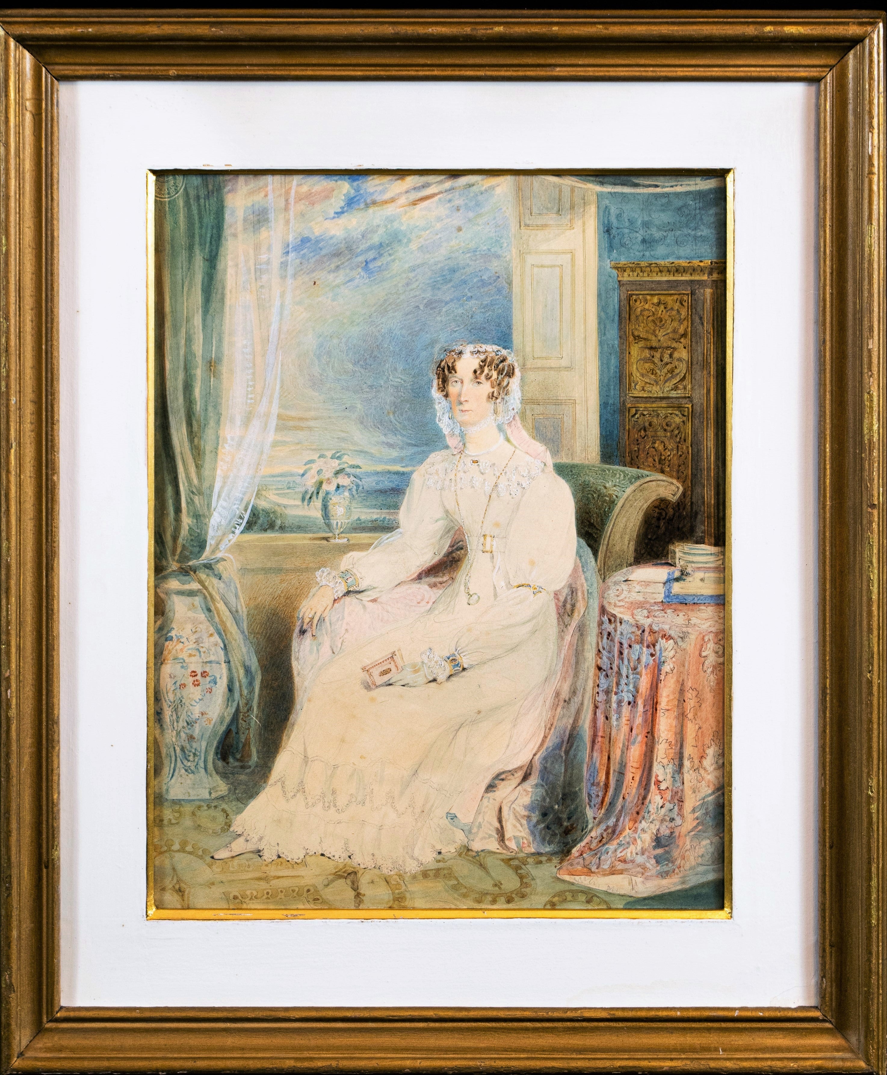 Portrait of Lady Elizabeth – 19th-Century Watercolour Attributed to Edward Hastings (1781–1861)