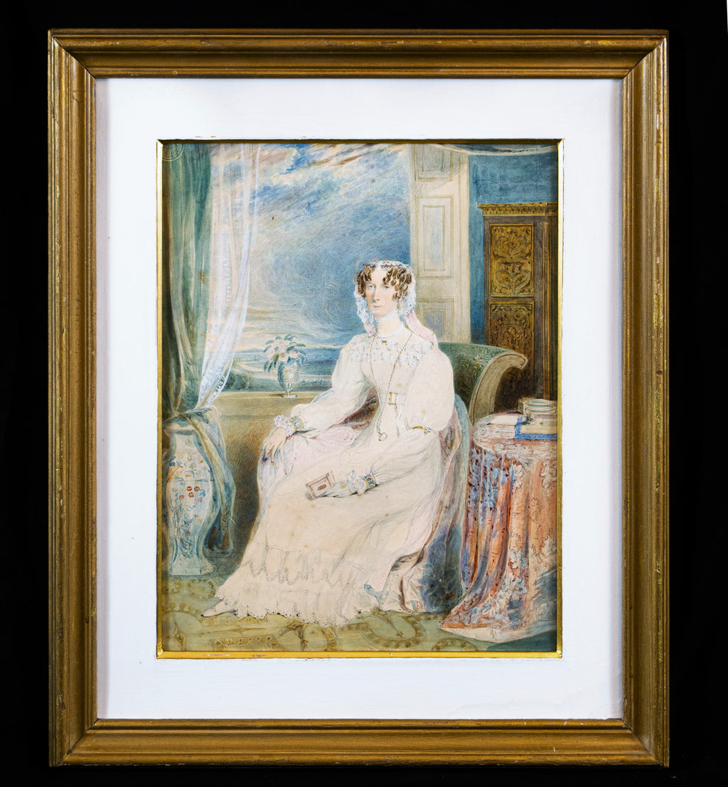 Portrait of Lady Elizabeth – 19th-Century Watercolour Attributed to Edward Hastings (1781–1861)