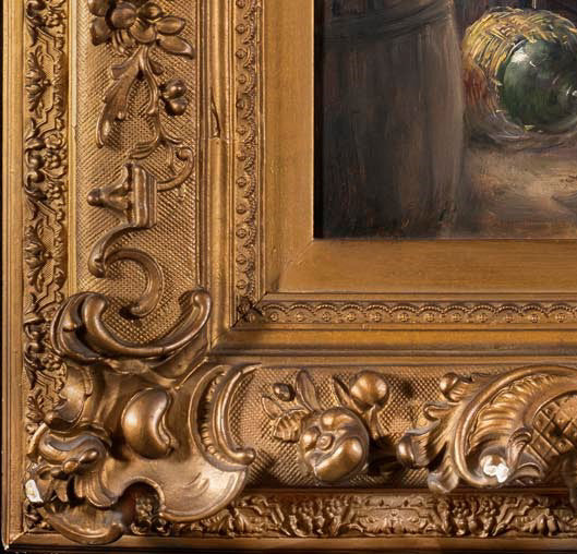 Tavern Scene Italian signed F Torini and gilt framed