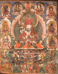 Antique, Thangka Painting, 17th century, Tibetan, Buddhist
