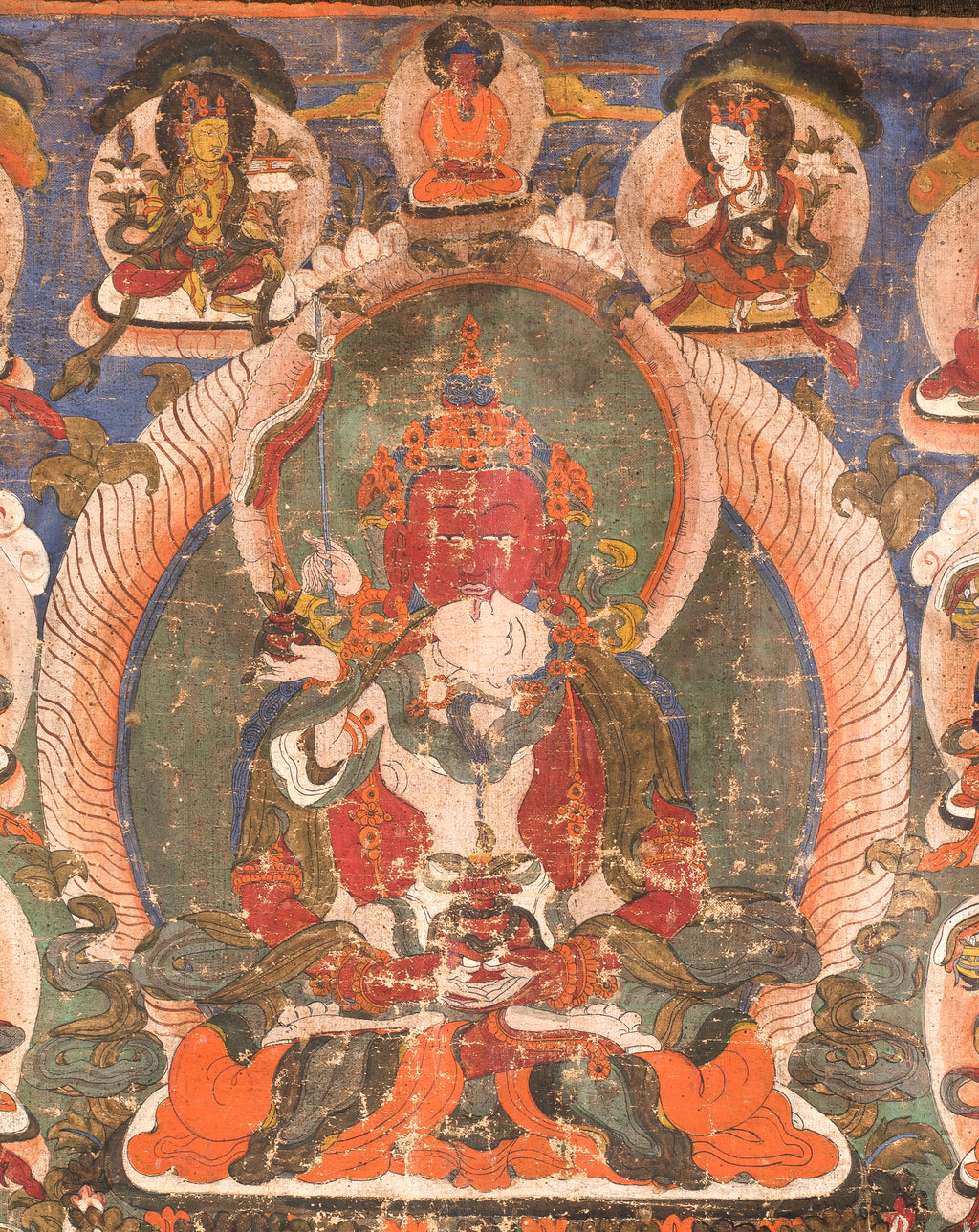 Antique, Thangka Painting, 17th century, Tibetan, Buddhist