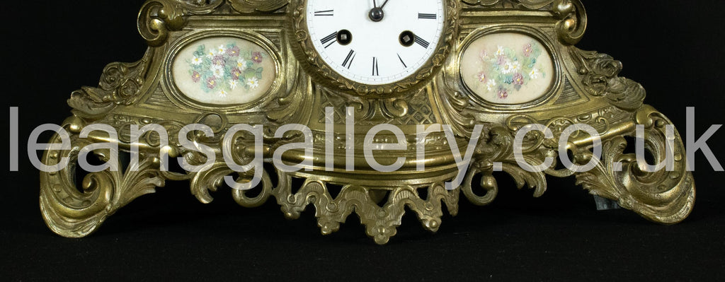 Antique French Figural Mantel Clock – Samuel Marti, Bronze & Ormolu, Seated Lady, 19th Century