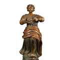 Antique Wood Figure, Saint, Italian, 18th Century