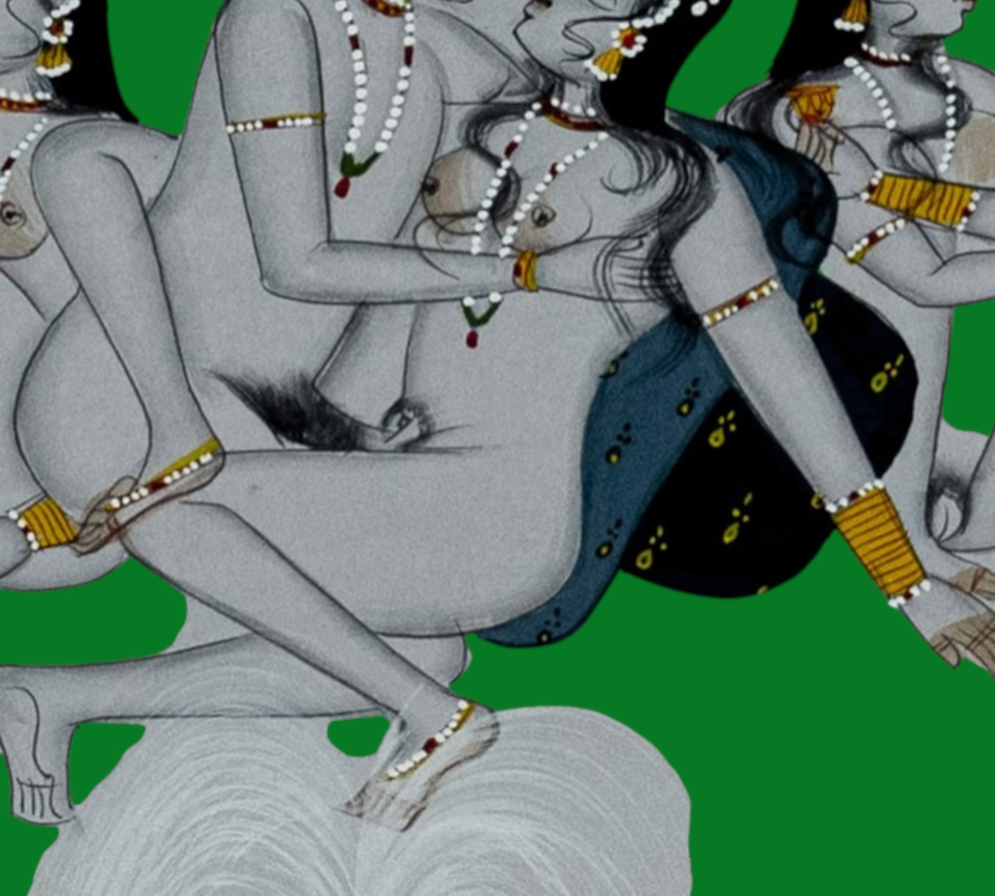 Erotic, Indian Miniature Painting,  paper, Kamasutra