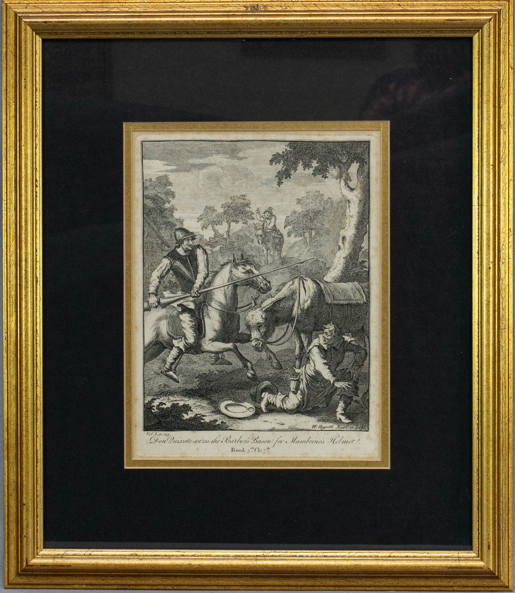 Engravings, William Hogarth, Rare circa 1756, set of 6 Don Quixote etc