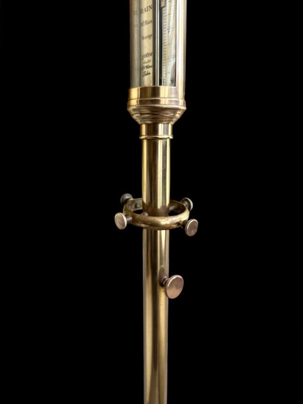 Antique, Victorian, Portuguese, Marine Barometer, Brass-Cased, R.N. Desterro, Lisbon, 97cm