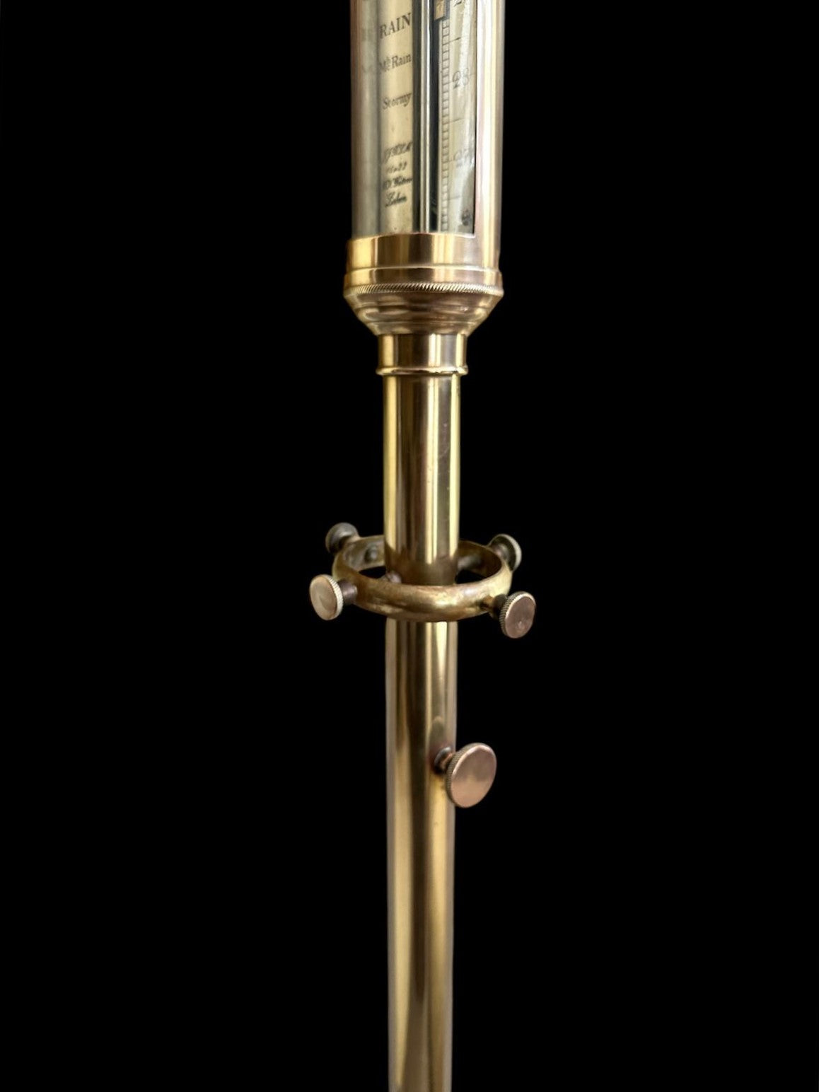 Antique, Victorian, Portuguese, Marine Barometer, Brass-Cased, R.N. Desterro, Lisbon, 97cm