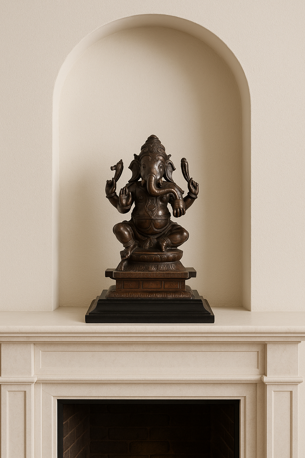 Antique, 19th-century, South Indian Bronze, Lord Ganesh