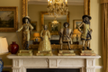 Bronze Figure, Queen Elizabeth I, Charles I, Gilded and Silvered, Onyx Base
