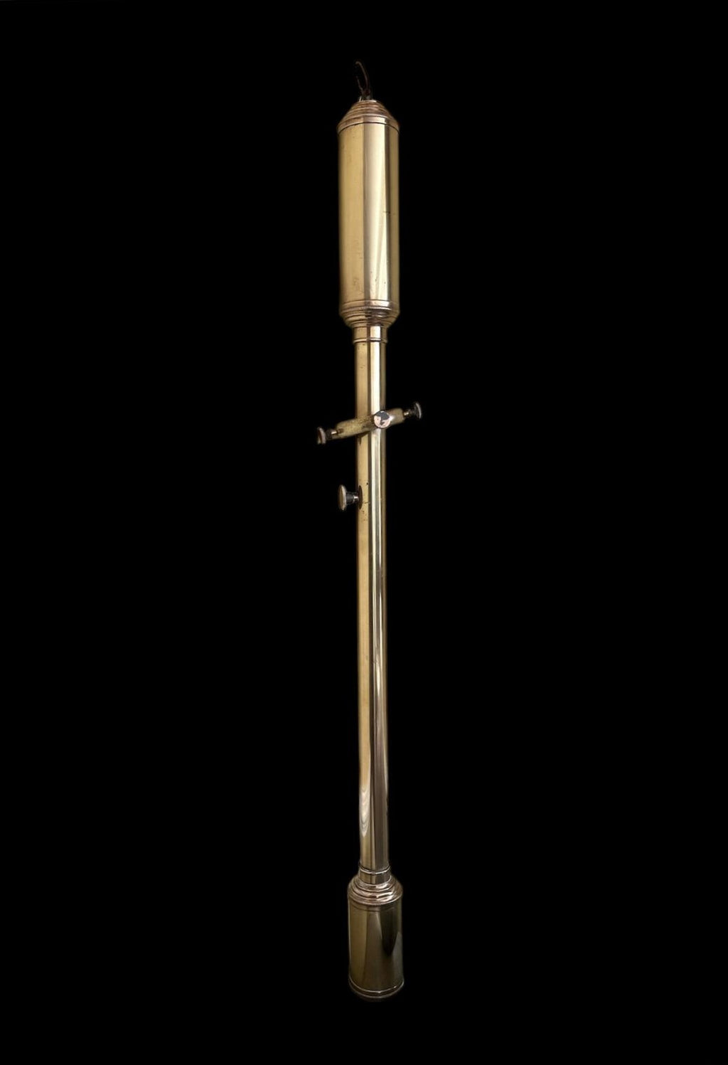 Antique, Victorian, Portuguese, Marine Barometer, Brass-Cased, R.N. Desterro, Lisbon, 97cm