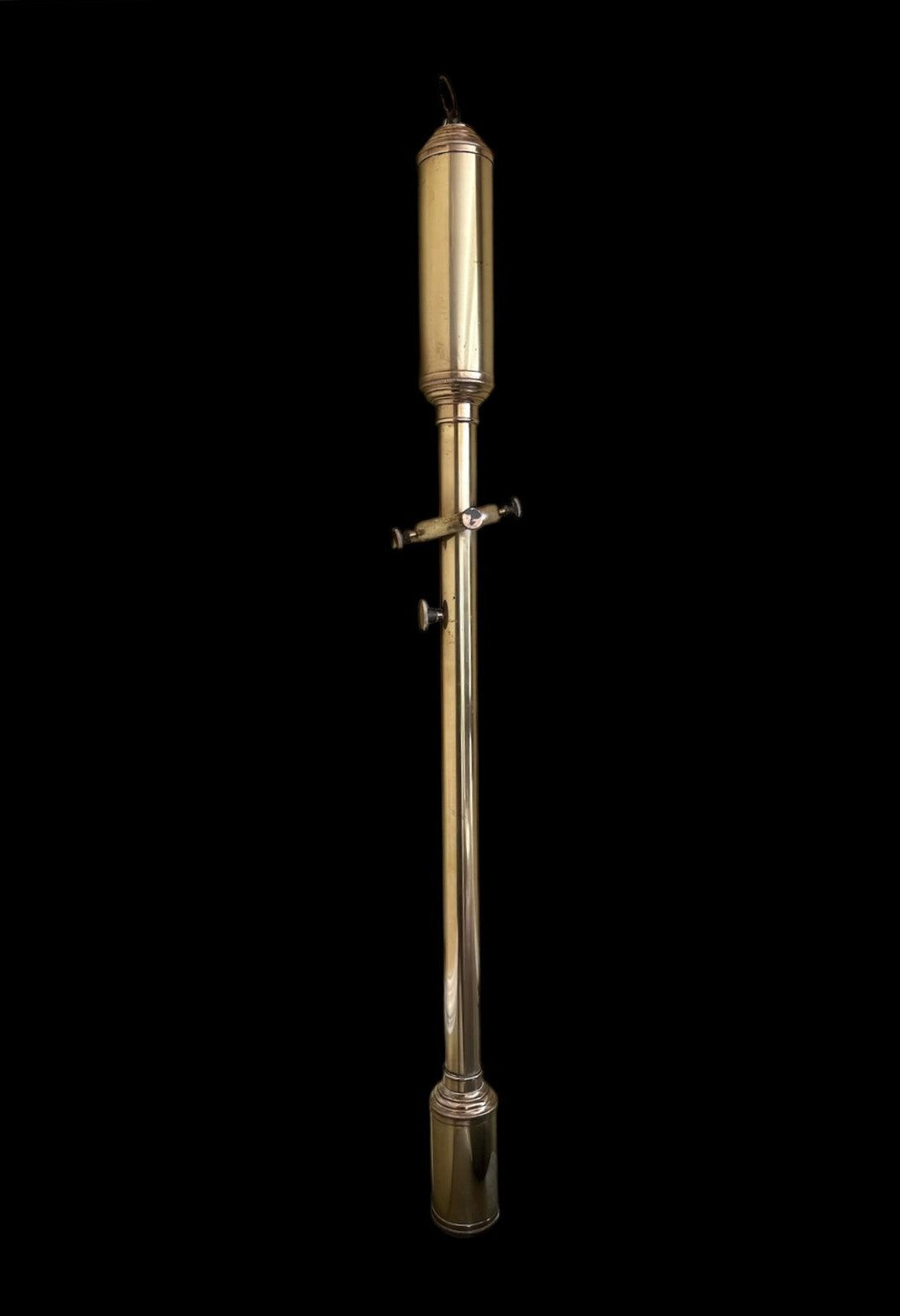 Antique, Victorian, Portuguese, Marine Barometer, Brass-Cased, R.N. Desterro, Lisbon, 97cm