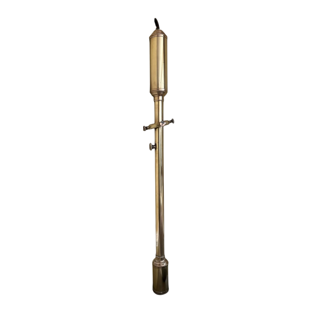 Antique, Victorian, Portuguese, Marine Barometer, Brass-Cased, R.N. Desterro, Lisbon, 97cm