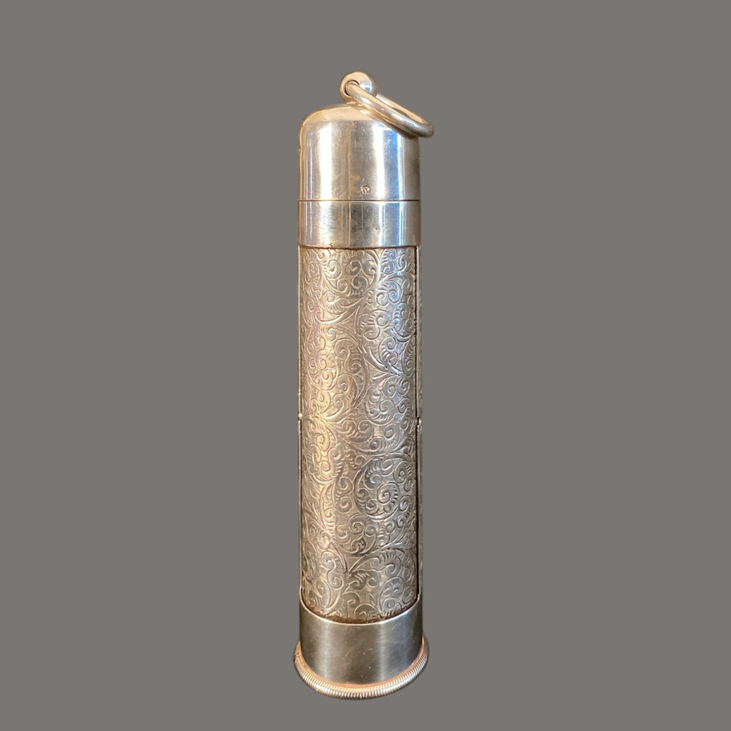 Thermometer, Antique, Silver, Rare, Pocket size