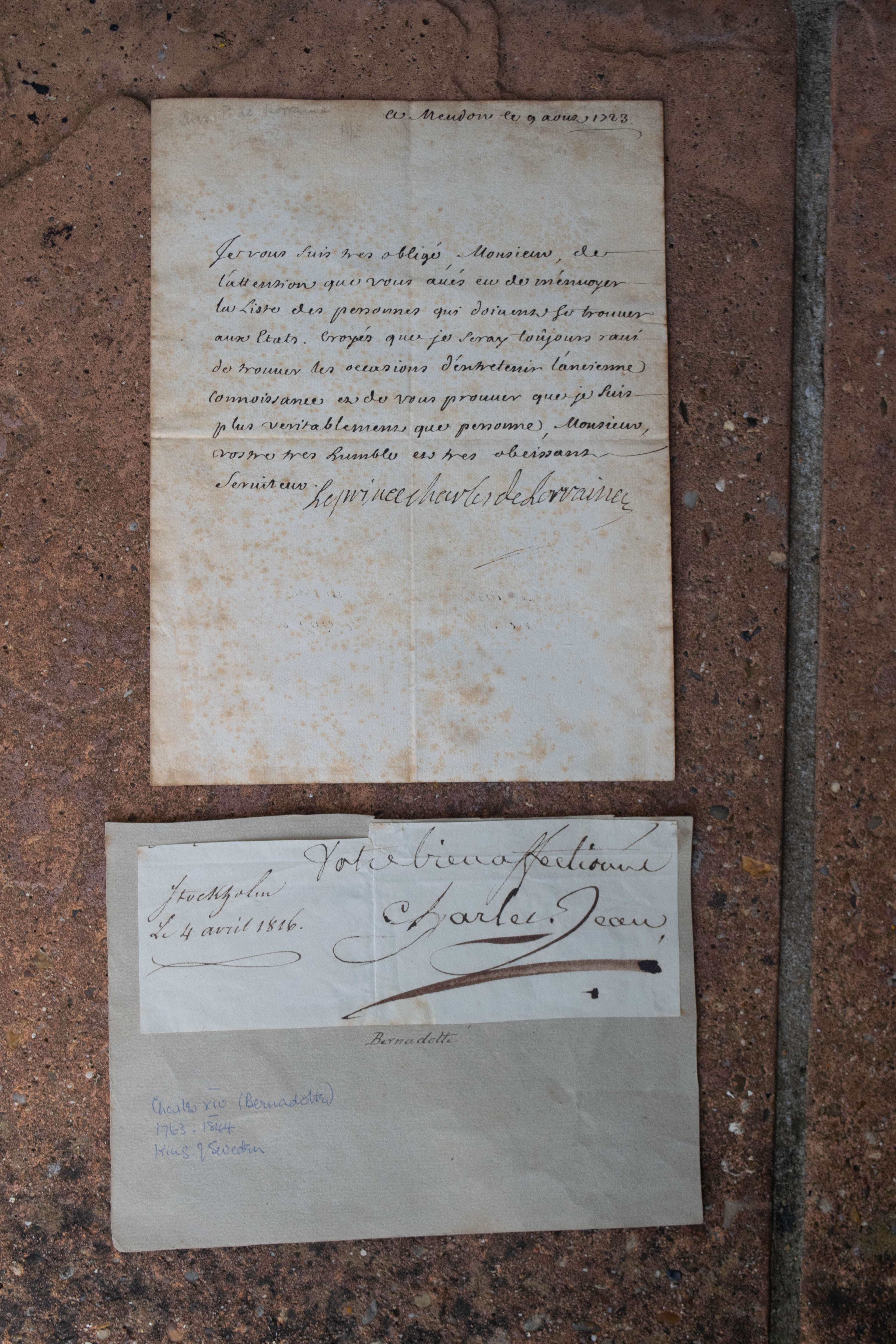 MANUSCRIPT, RARE 18TH CENTURY ROYAL, CHARLES, Prince of LORRAINE AUTOGRAPH LETTER, WITH SWEDISH ROYAL PROVENANCE