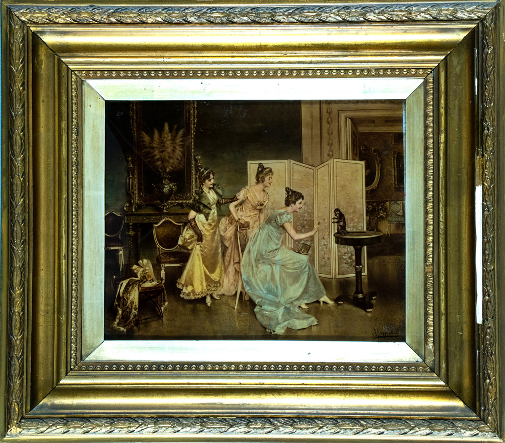 Chrystoleagram, Ladies with a playful Monkey