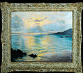 Oil Painting, Coastal Seascape, Roger de la Corbiere, 1930's Framed