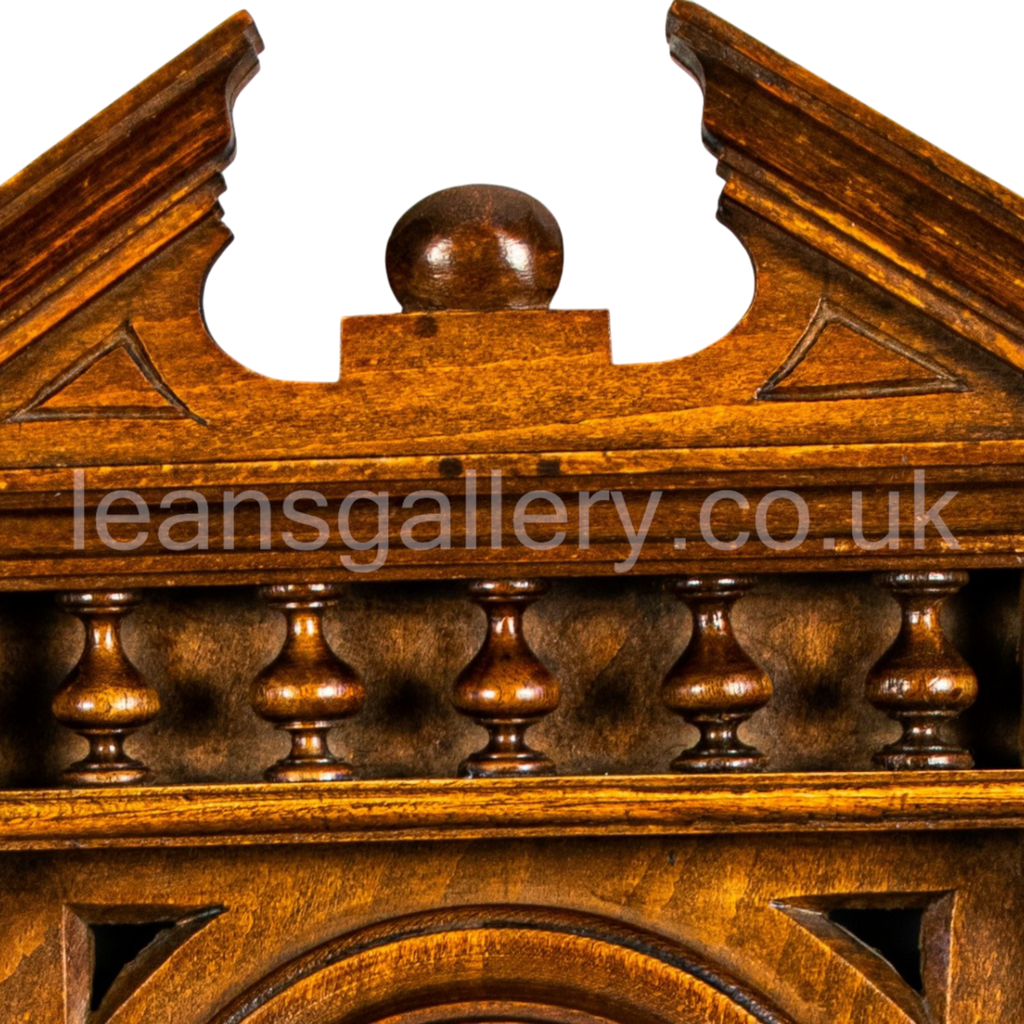 Barometer, antique,  Georgian style, barometer, oak, thermometer,