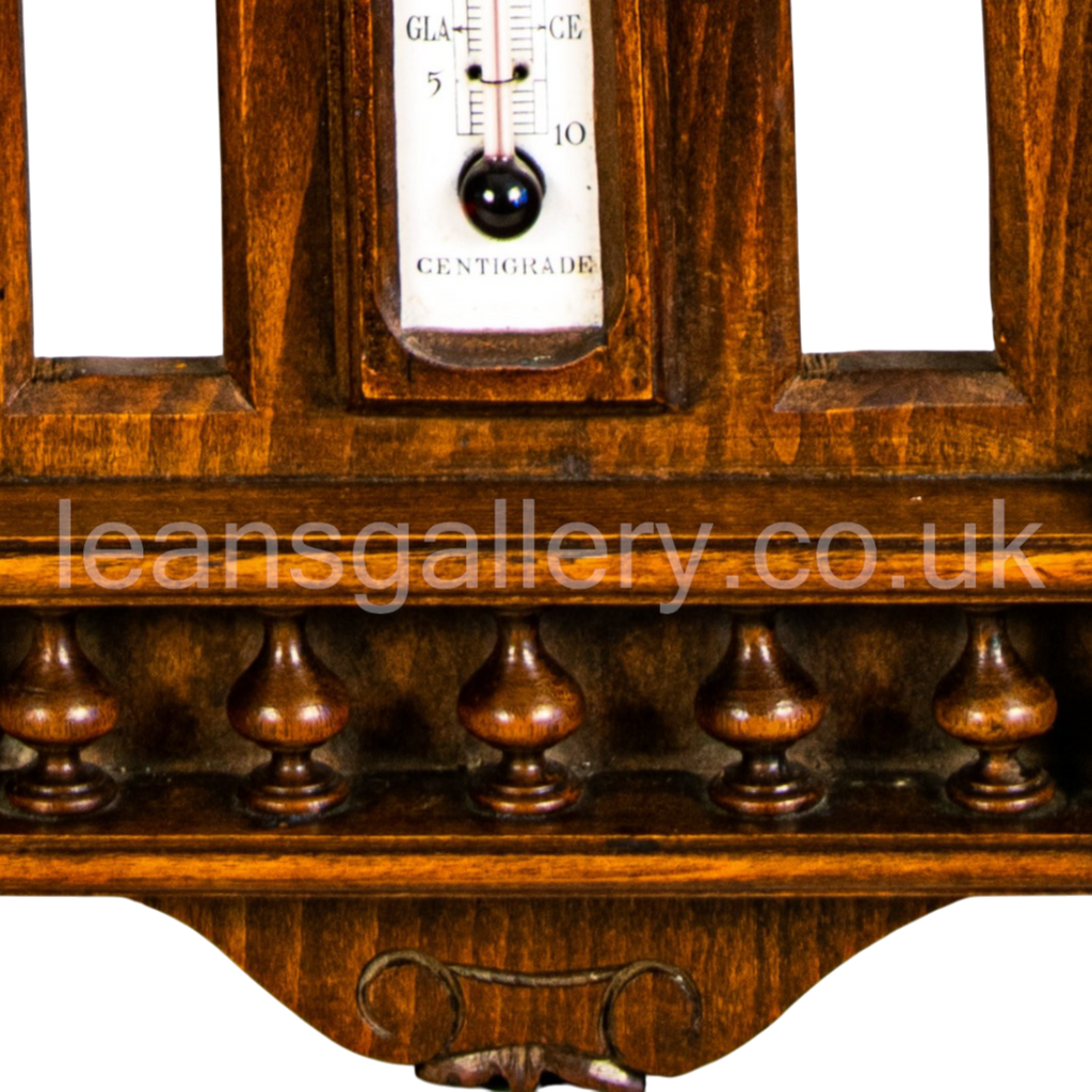 Barometer, antique,  Georgian style, barometer, oak, thermometer,