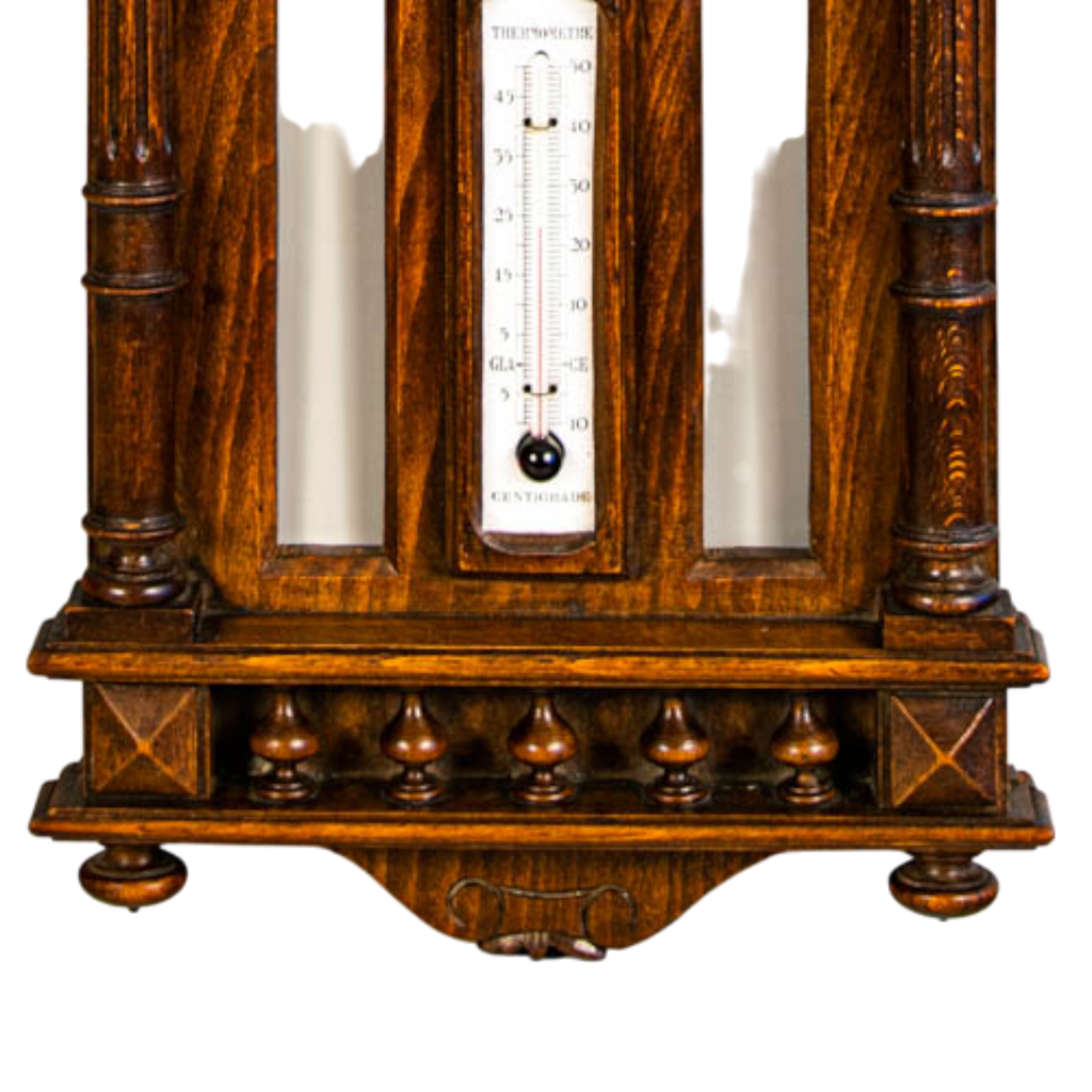 Barometer, antique,  Georgian style, barometer, oak, thermometer,