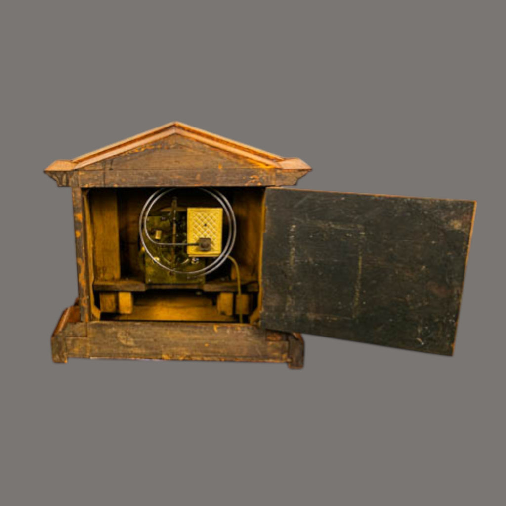 Mantle Clock, Edwardian, Architectural Design, Circa 1900