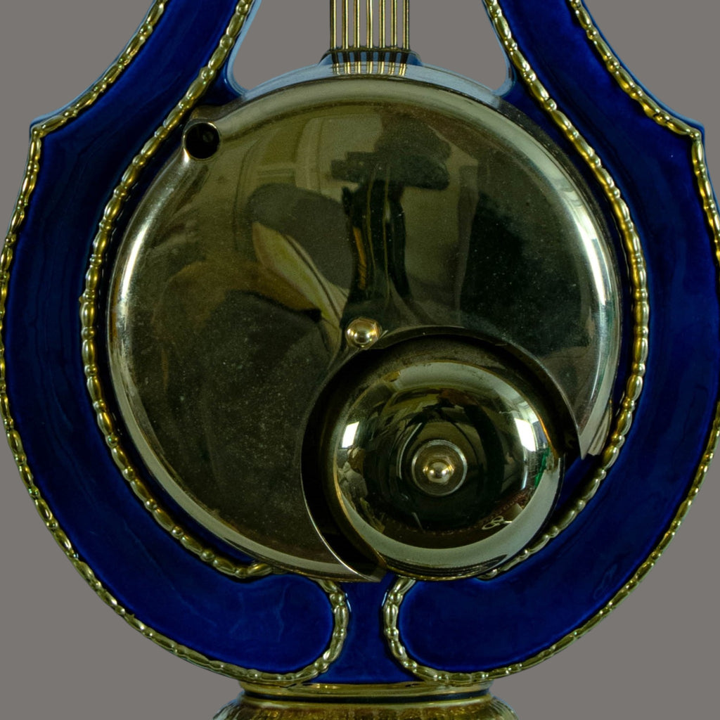 Mantle Clock, Marie Antoinette, Cobalt Blue Porcelain