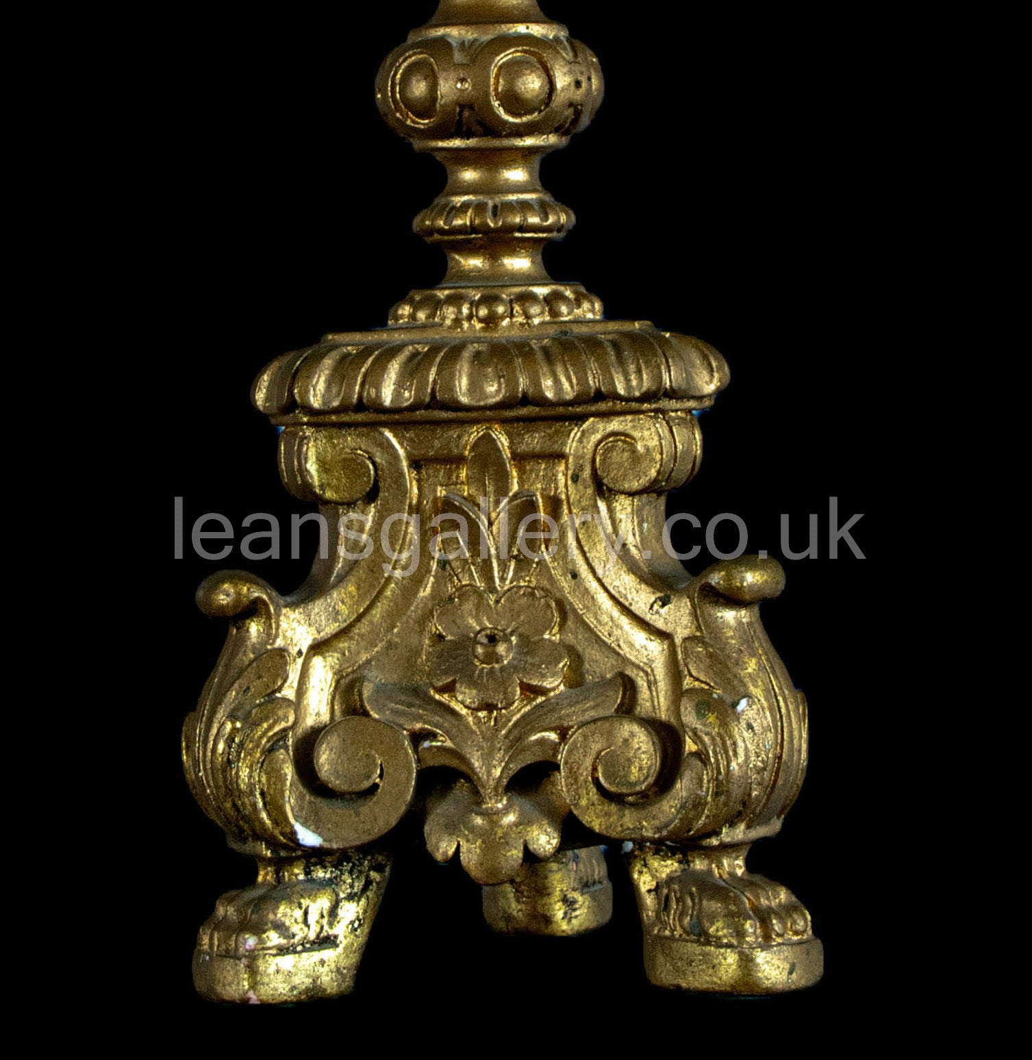 Candle stand, Antique, Gilt, Gesso, Candle stand,Belgian, 1900