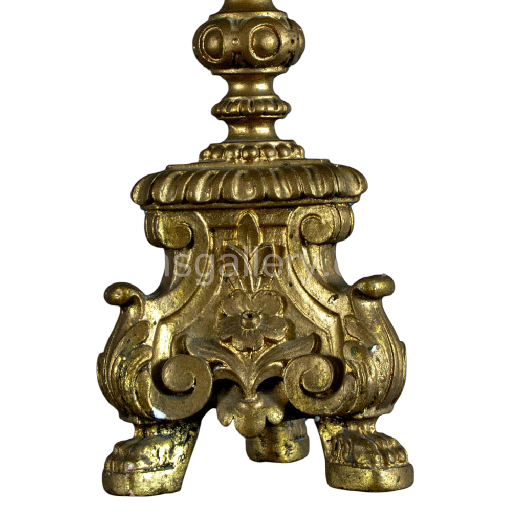Candle stand, Antique, Gilt, Gesso, Candle stand,Belgian, 1900