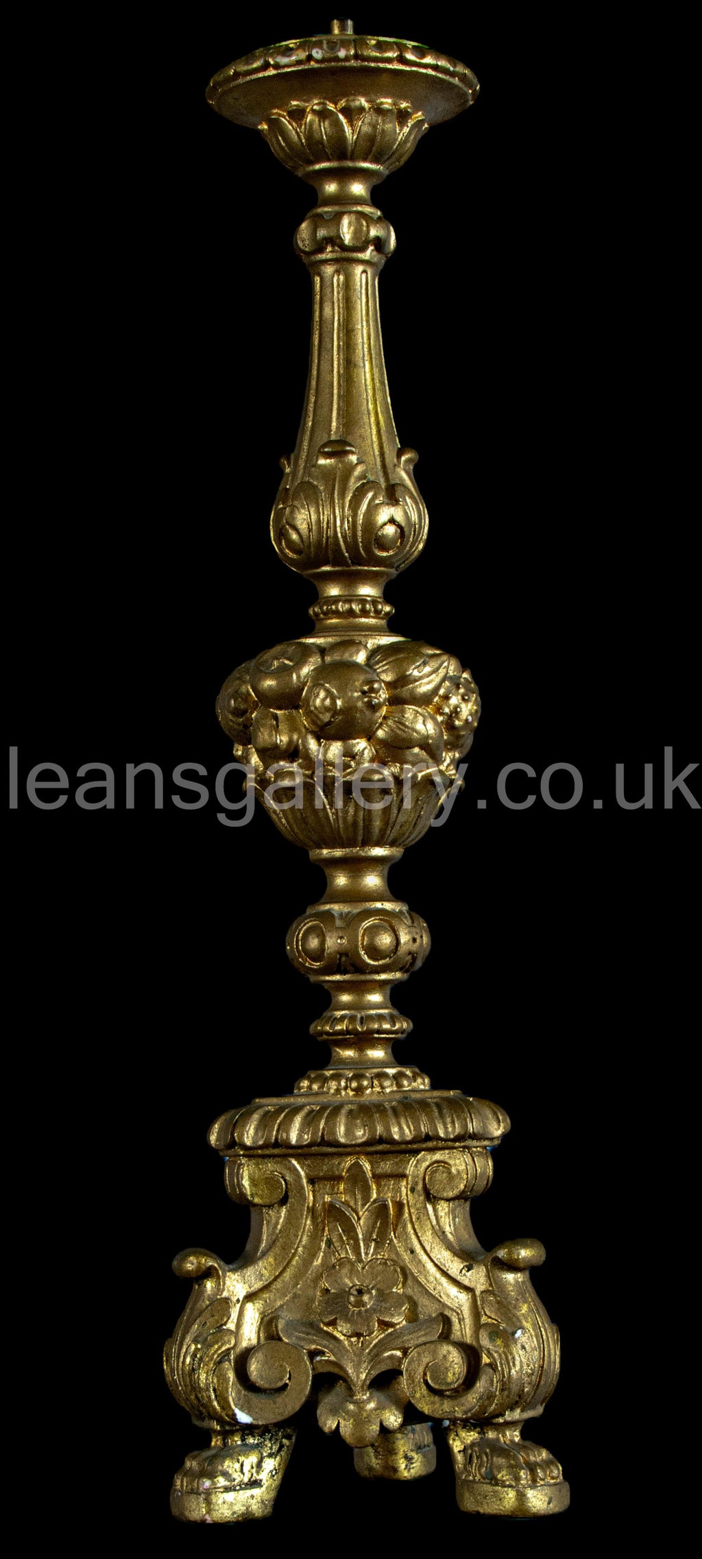 Candle stand, Antique, Gilt, Gesso, Candle stand,Belgian, 1900