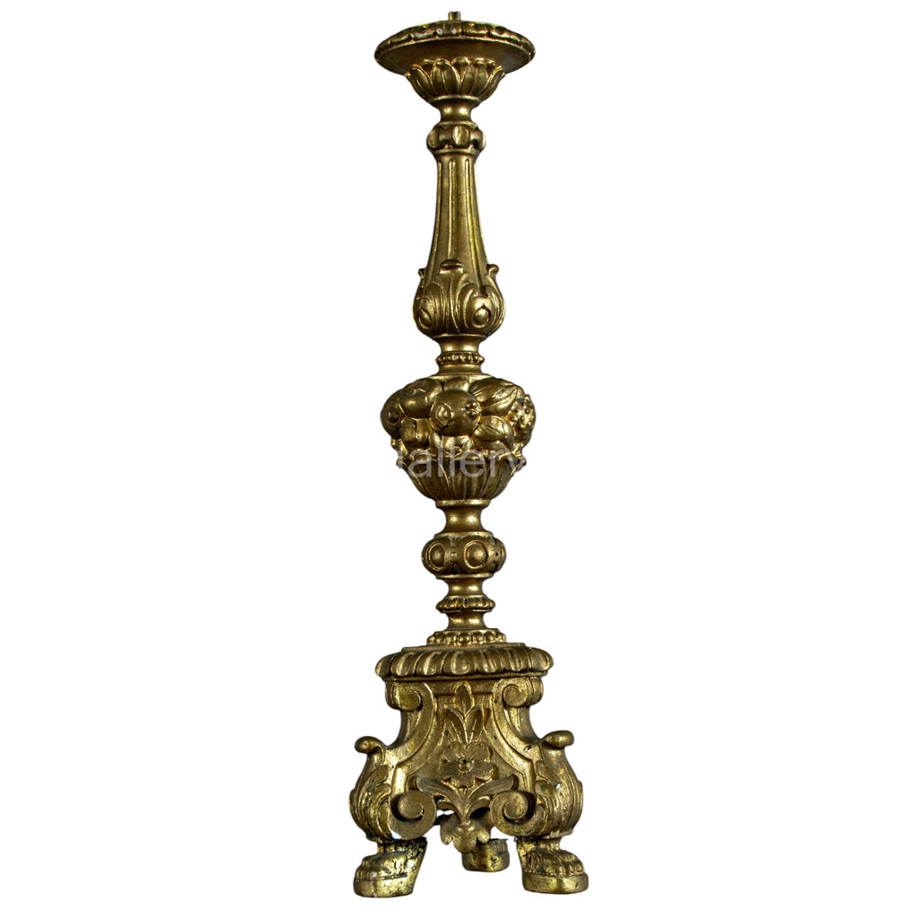 Candle stand, Antique, Gilt, Gesso, Candle stand,Belgian, 1900