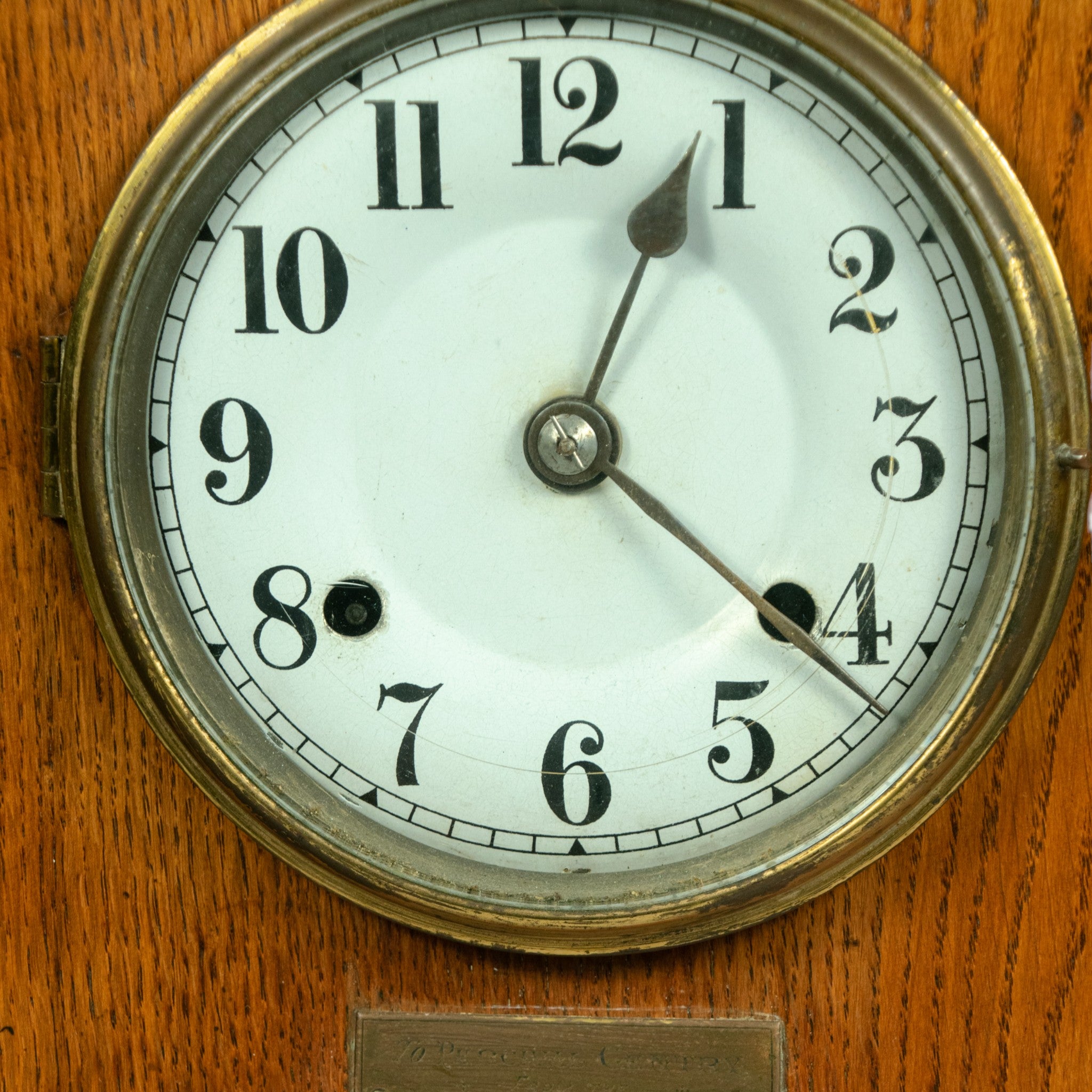 Antique Edwardian Mantle Clock 1900, Dated 1923, Original Key & Pendulum
