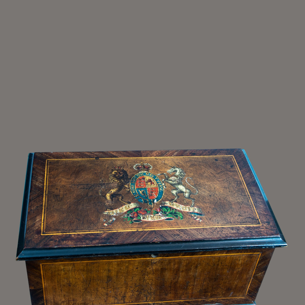 Music Box, Antique , with British Coat of Arms