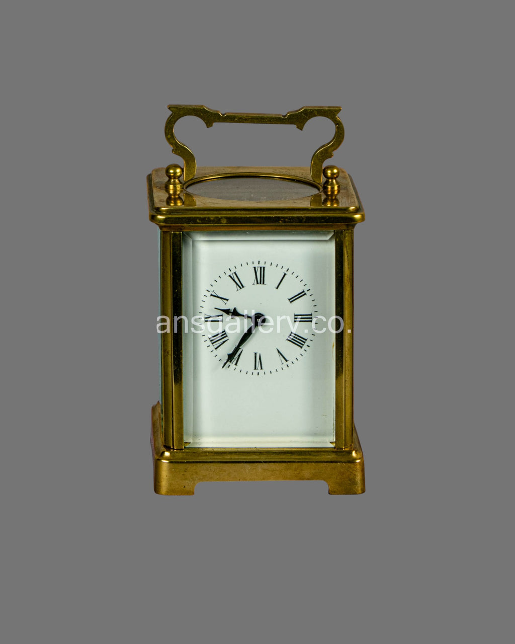 Carriage Clock, Vintage, Gilt Brass, English,