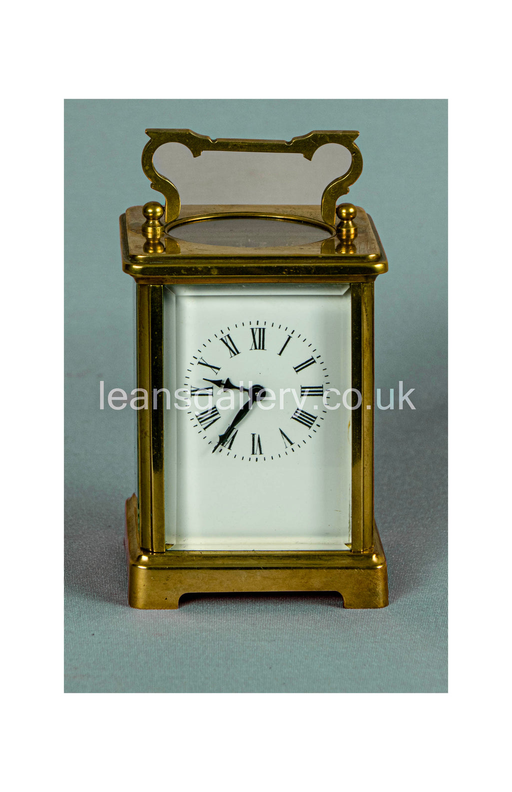 Carriage Clock,Antique, British, Brass Gilded