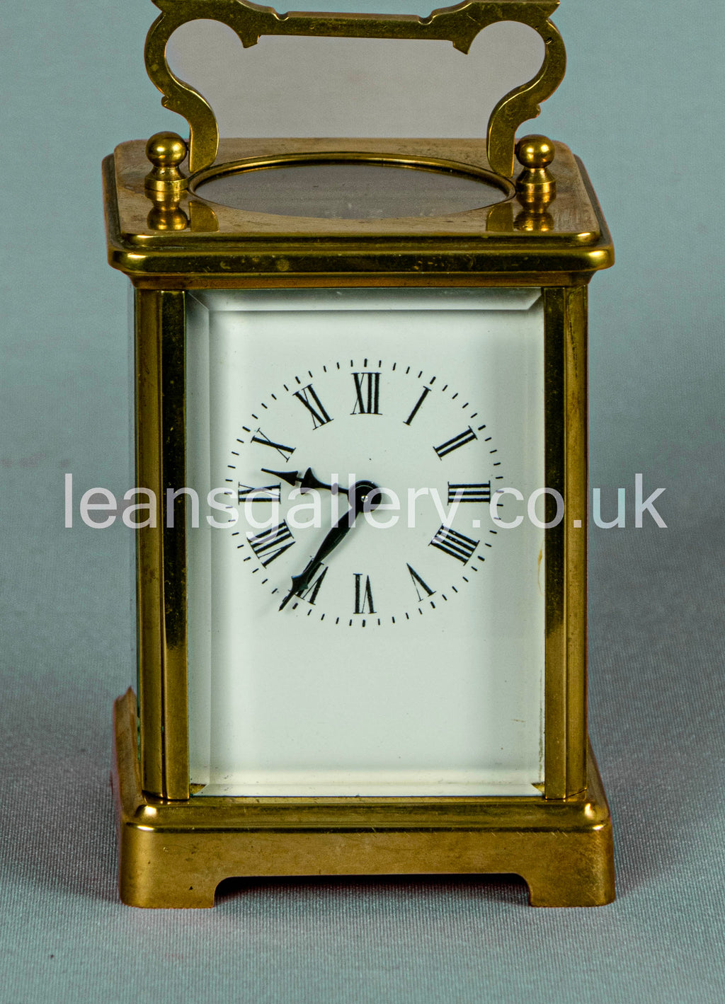 Carriage Clock,Antique, British, Brass Gilded
