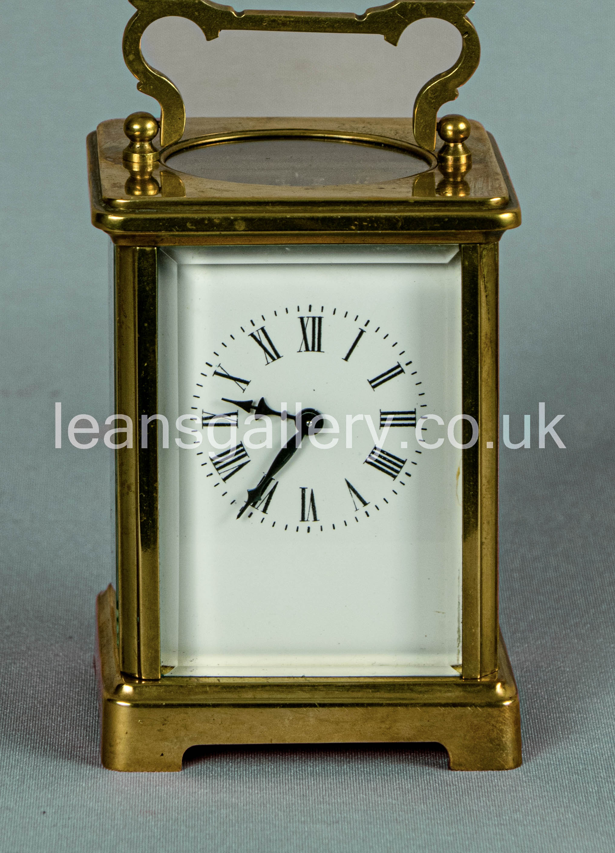 Carriage Clock,Antique, British, Brass Gilded