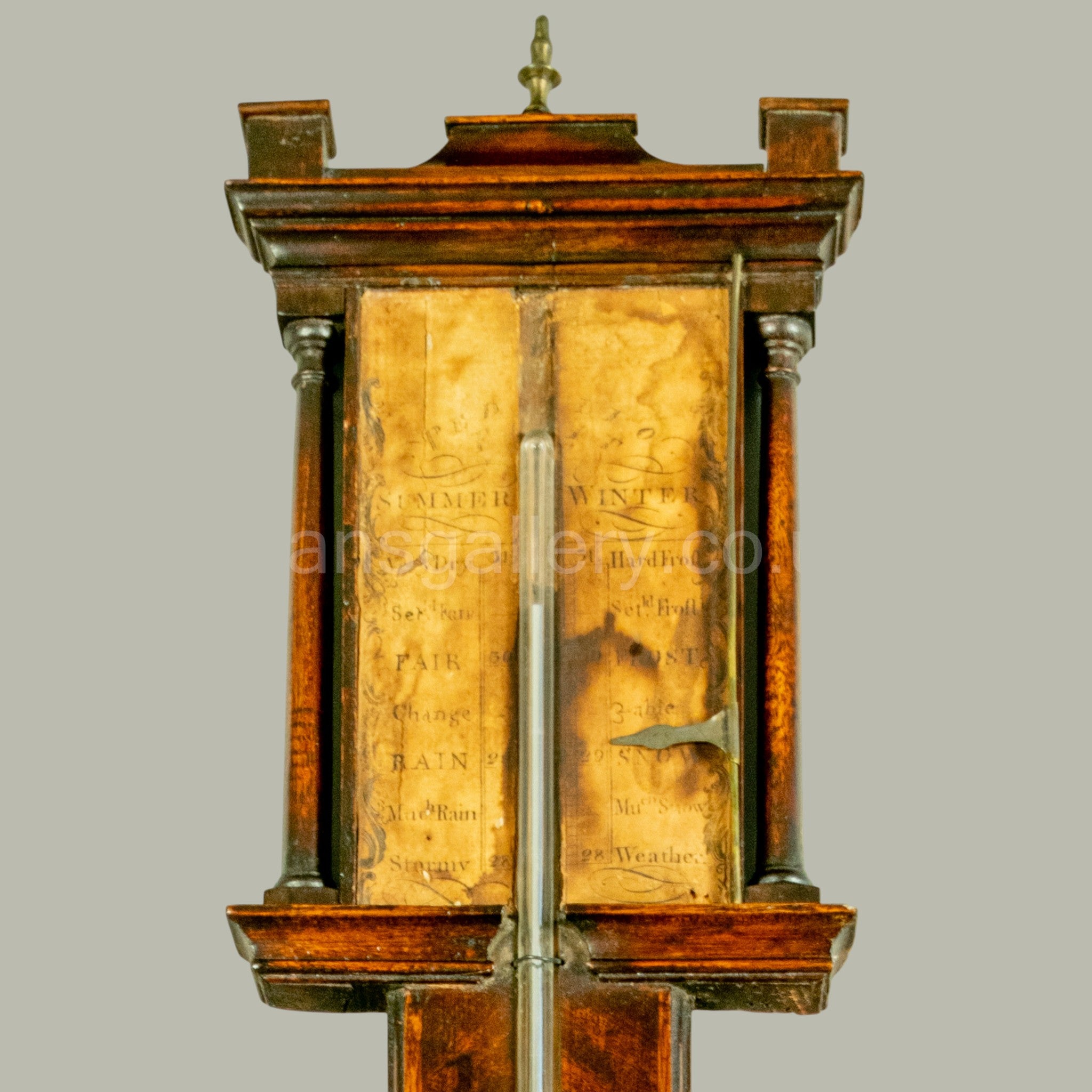 Barometer, Georgian, England, circa 1850, with  Walnut case