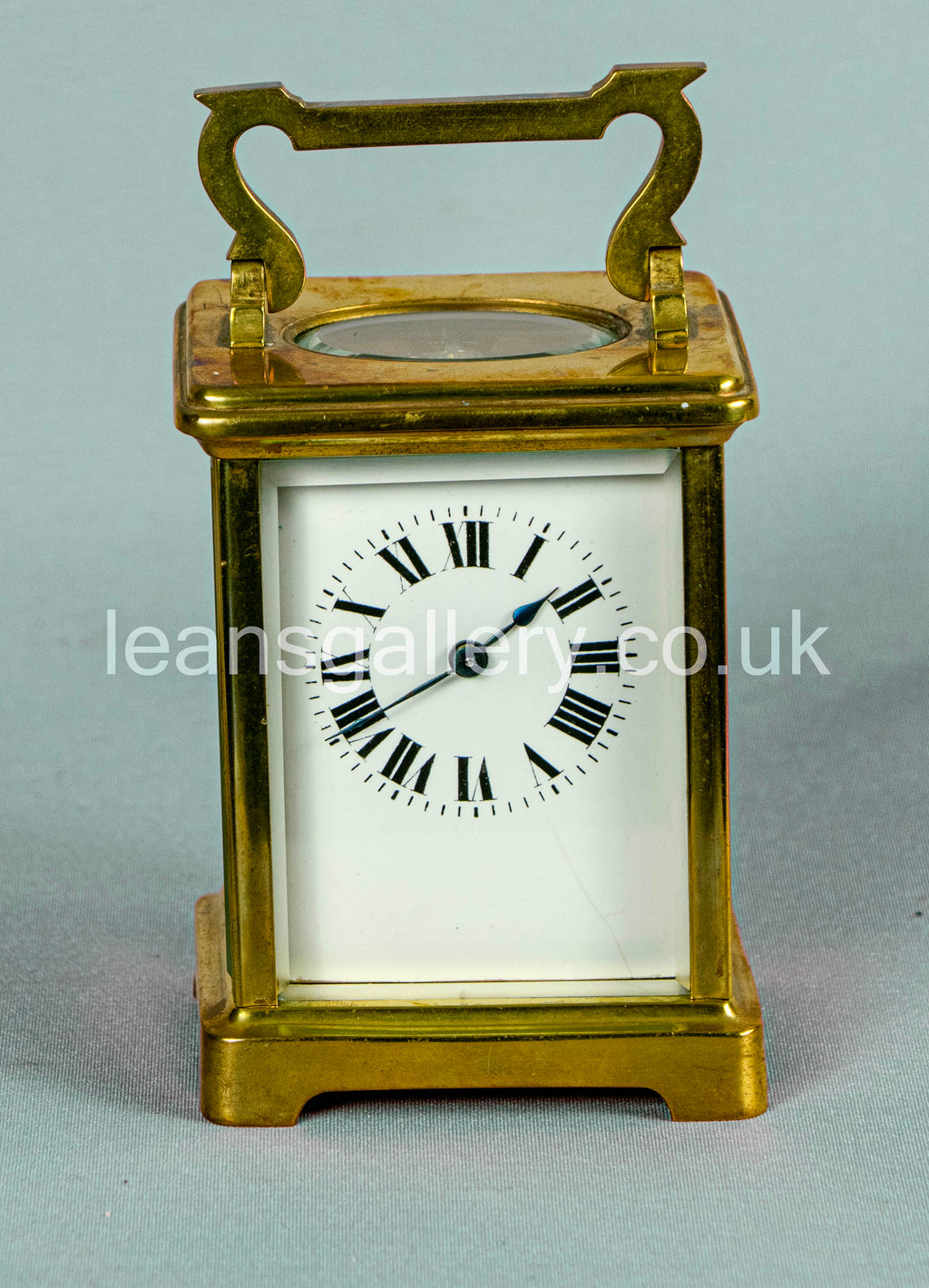 Carriage Clock,Antique, British, Brass Gilded