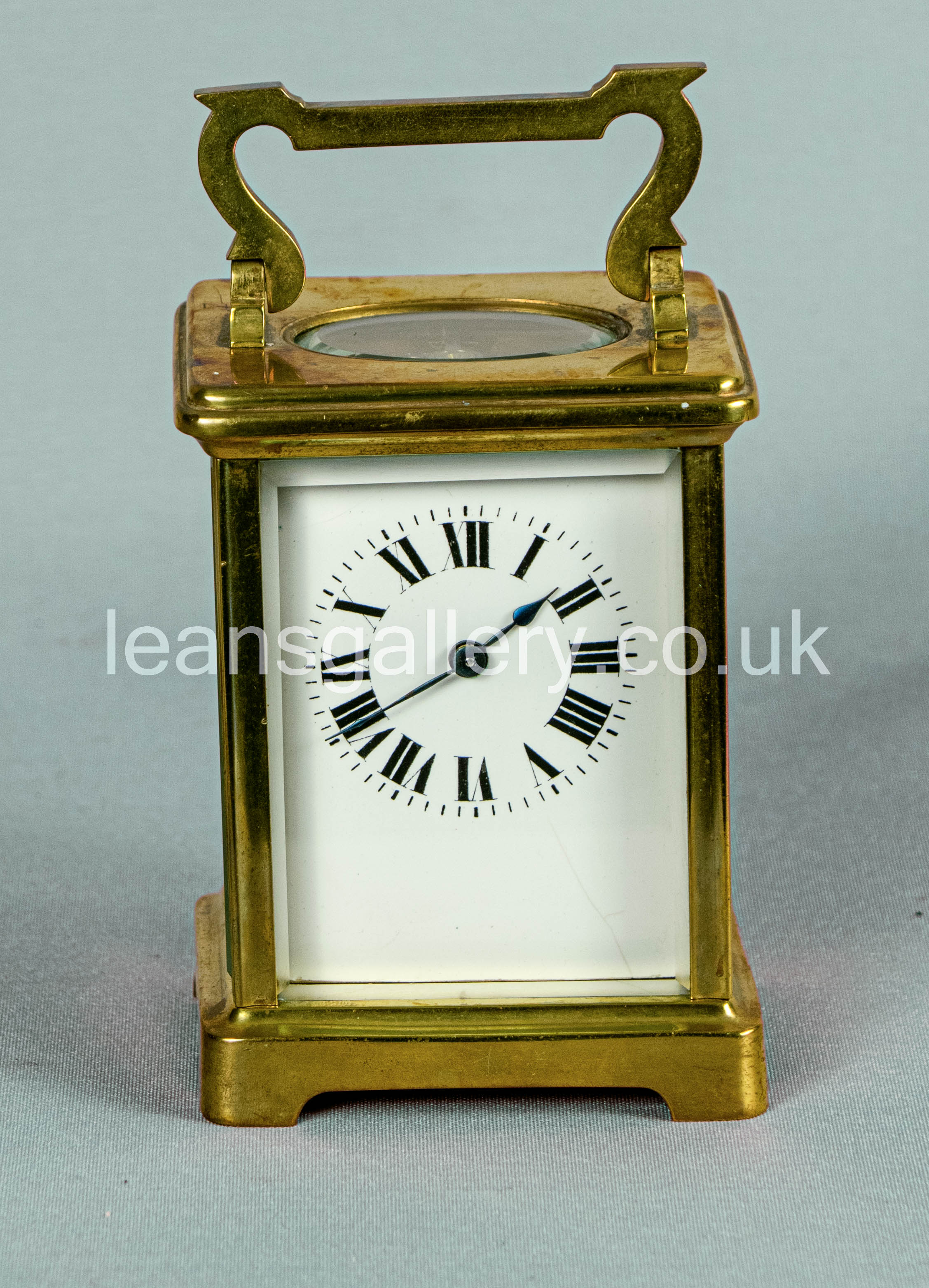 Carriage Clock,Antique, British, Brass Gilded