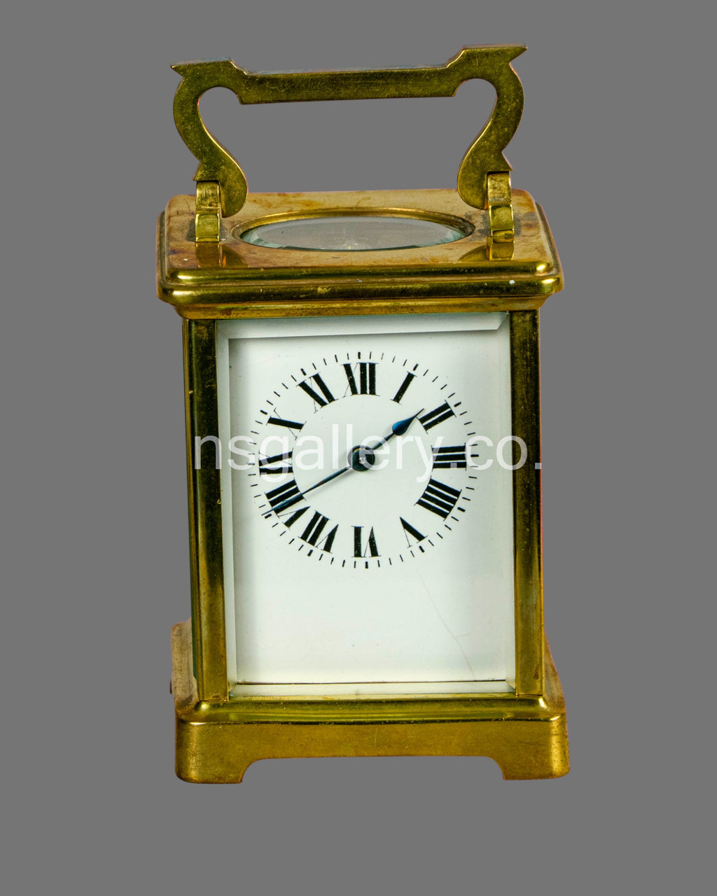 Carriage Clock, Vintage, Gilt Brass, English,