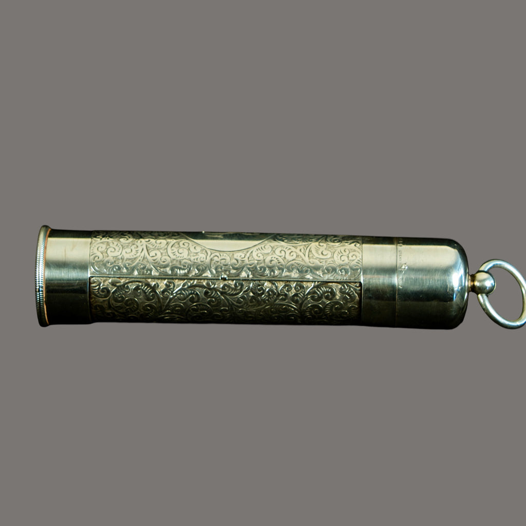 Thermometer, Antique, Silver, Rare, Pocket size