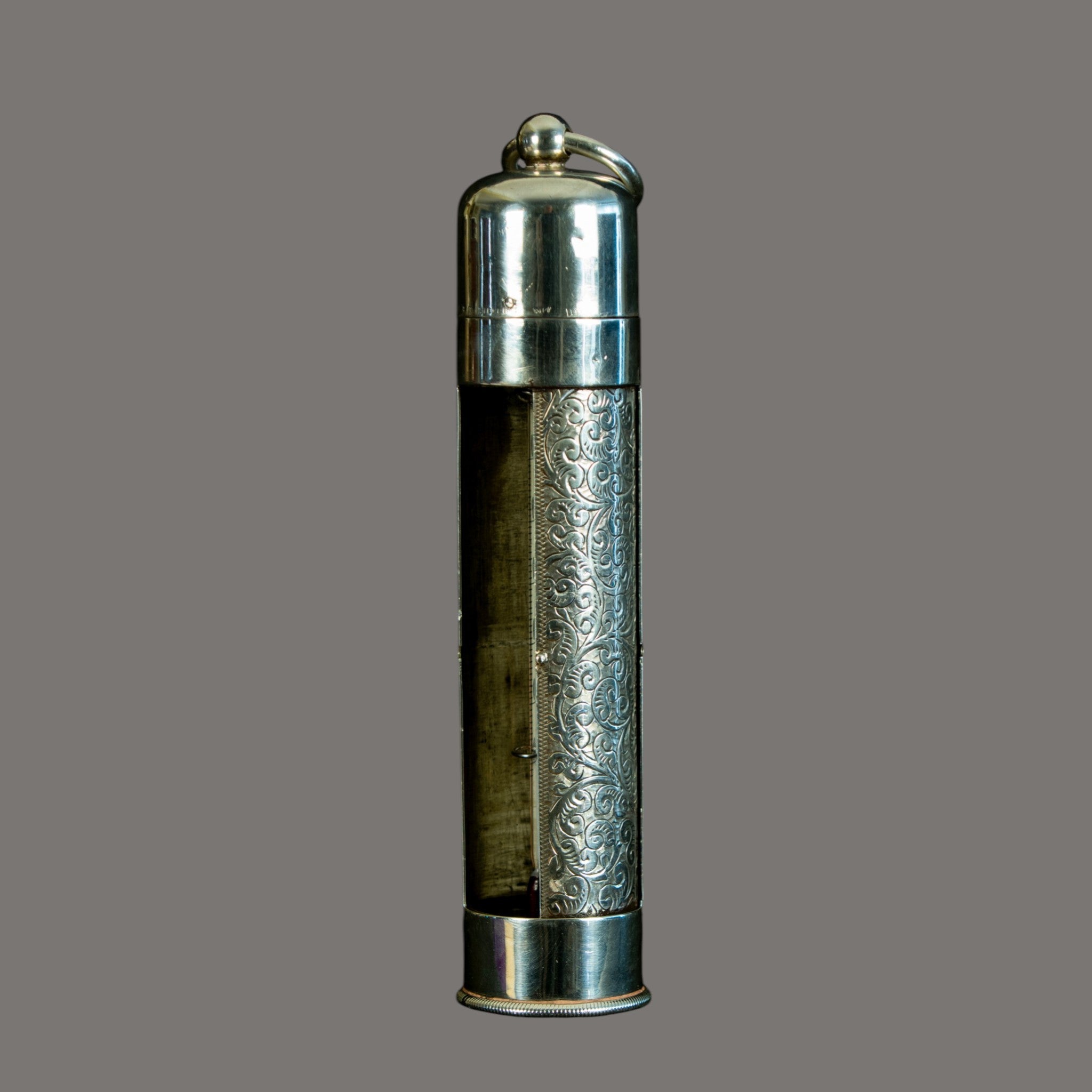 Thermometer, Antique, Silver, Rare, Pocket size