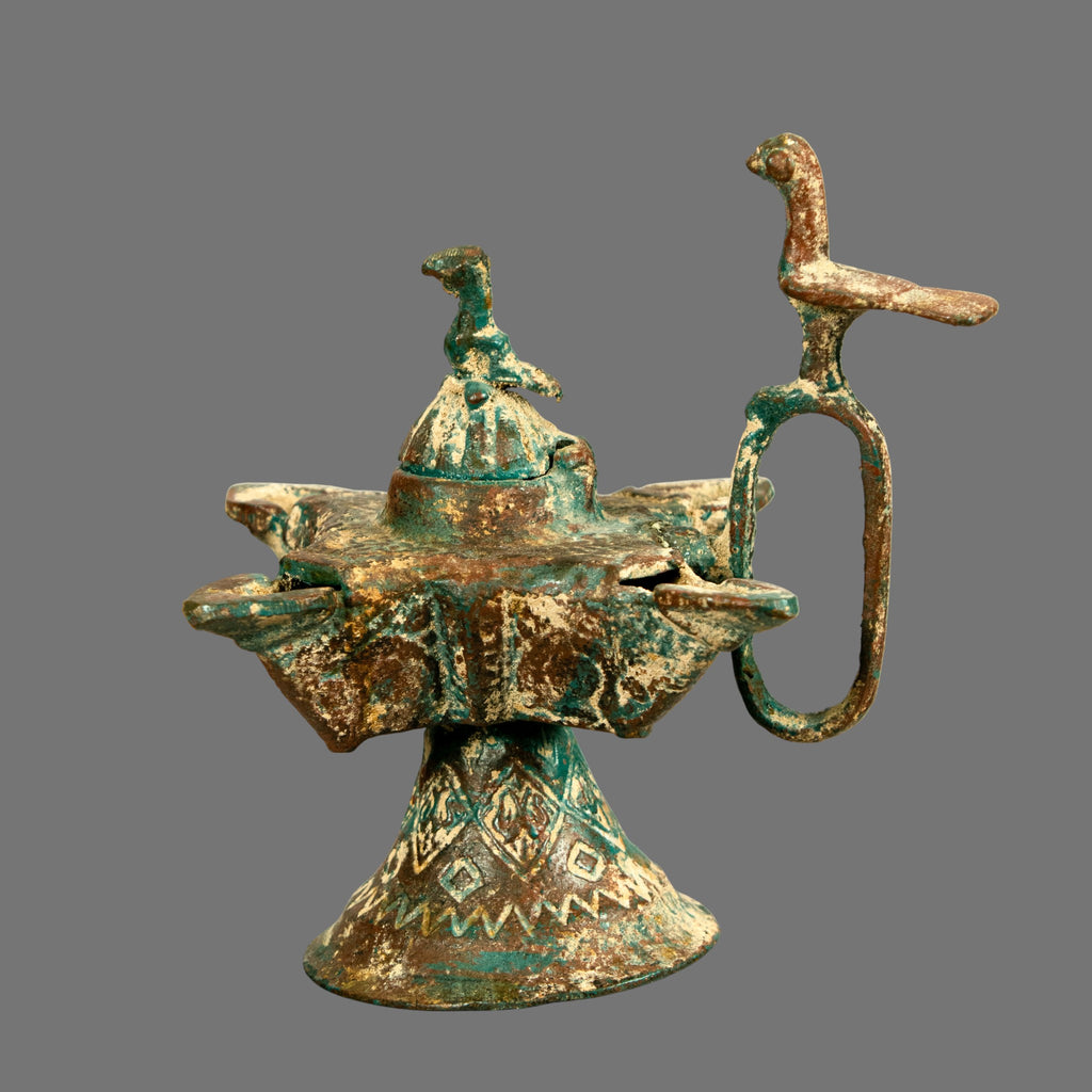 Islamic Lamp, Persian, Bronze, 14th C