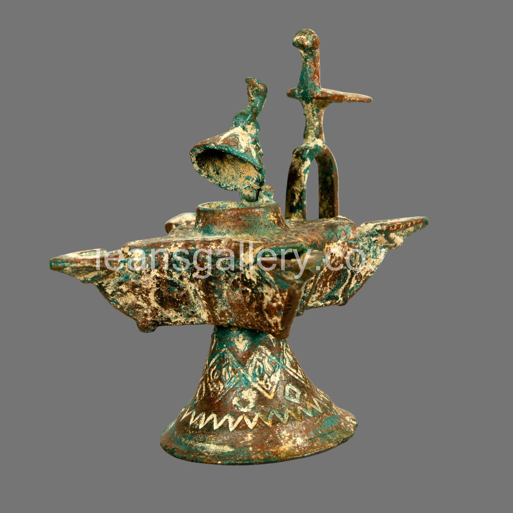 Islamic Lamp, Persian, Bronze, 14th C