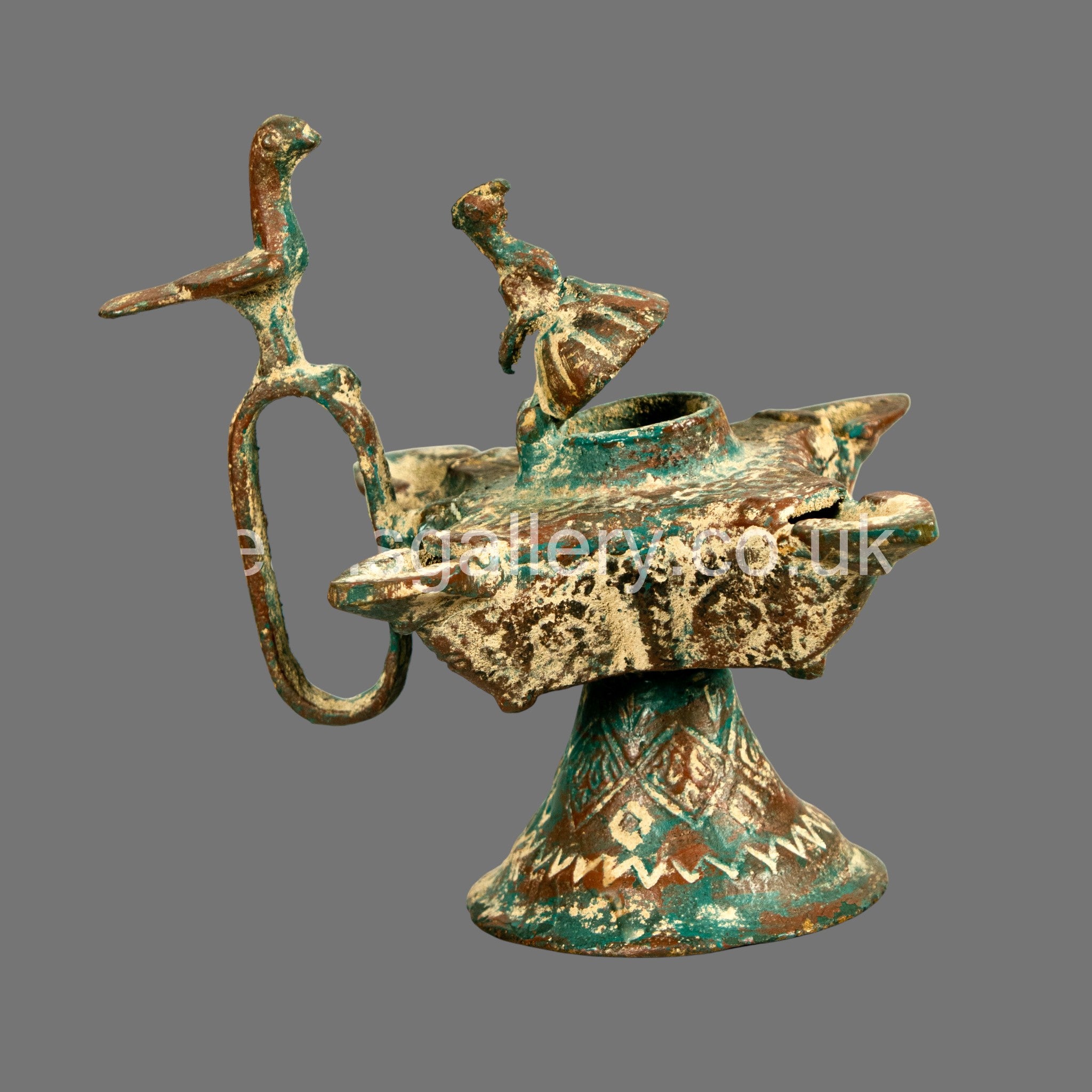 Islamic Lamp, Persian, Bronze, 14th C
