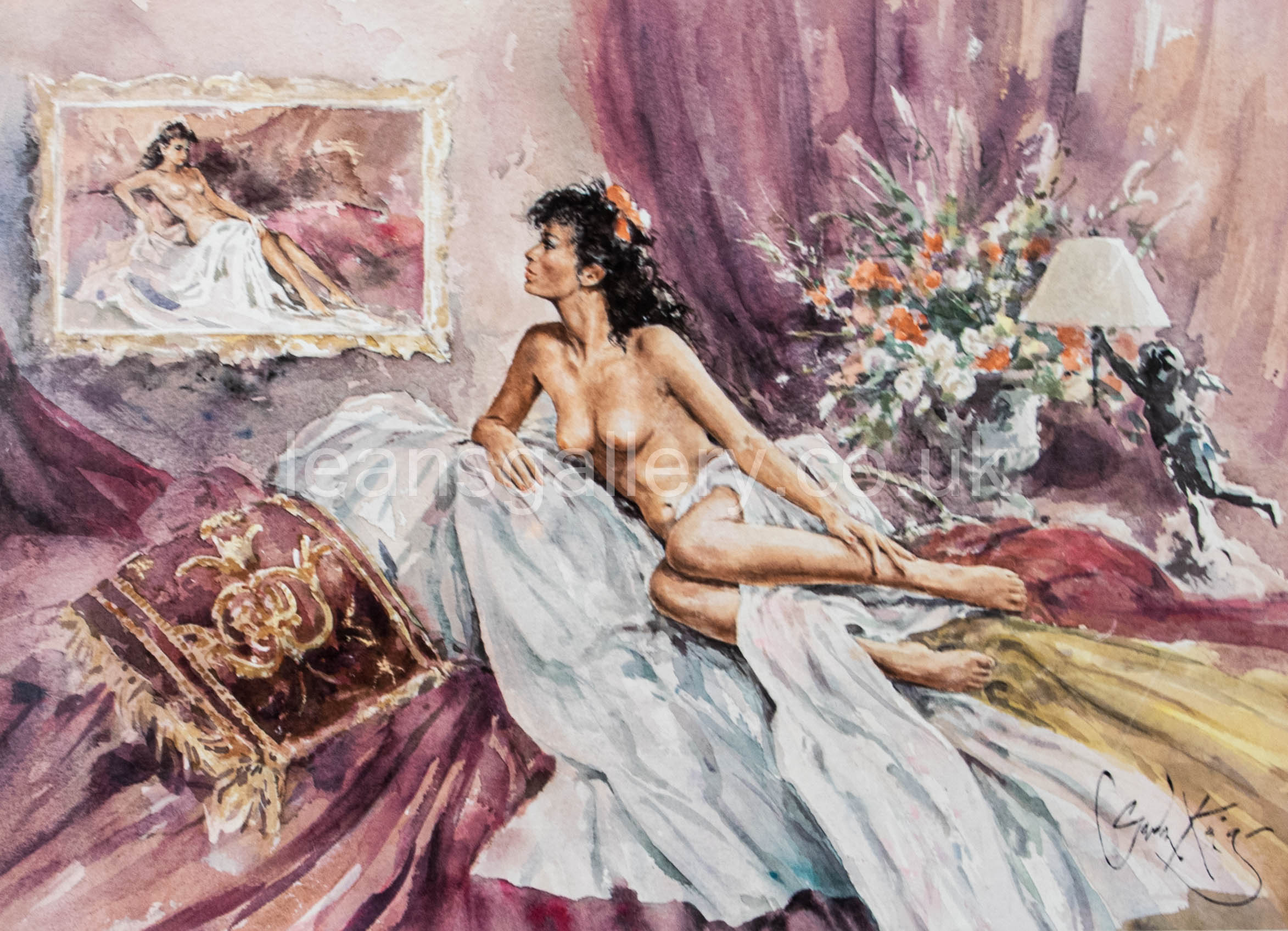 Nude picture study glazed and framed
